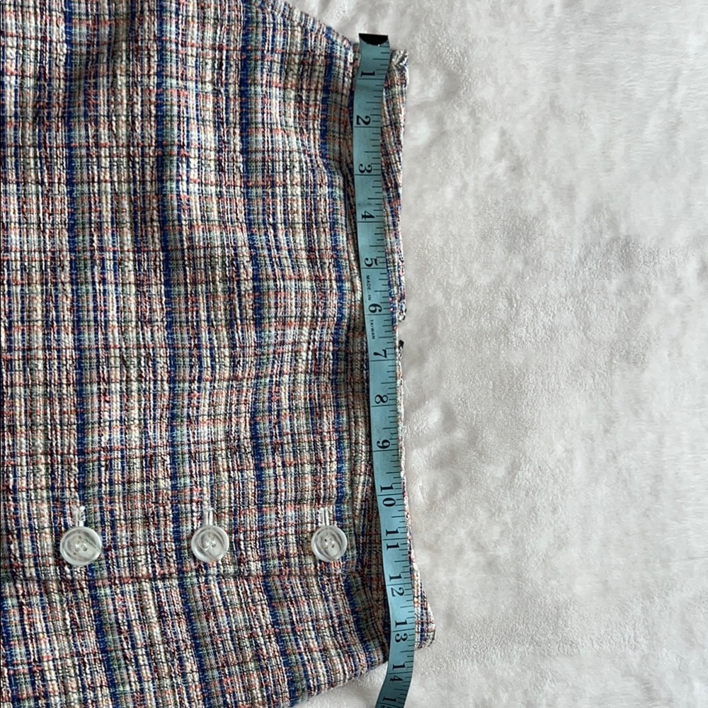 Halogen Women’s Pencil Midi Skirt in White and Blue SZ 0 - Picture 7 of 9